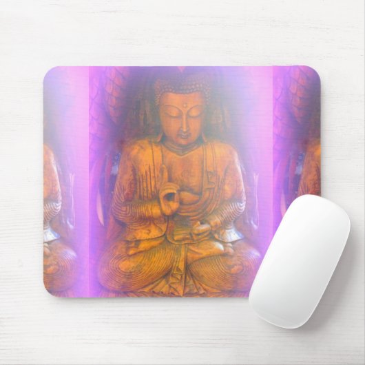 paarse aura buddha mousepad muismat (Met muis)