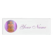 paarse aura buddha naambadge (Voorkant)