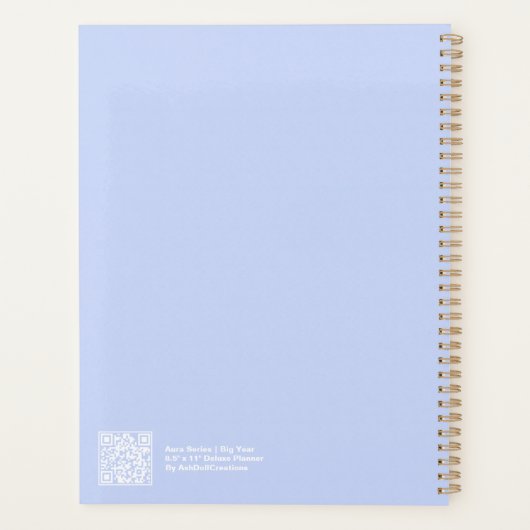 Paarse Aura Groot Jaar Planner (Achterkant)