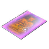 paarse aura meditatie boeddha notitieboek (Linkerzijde)