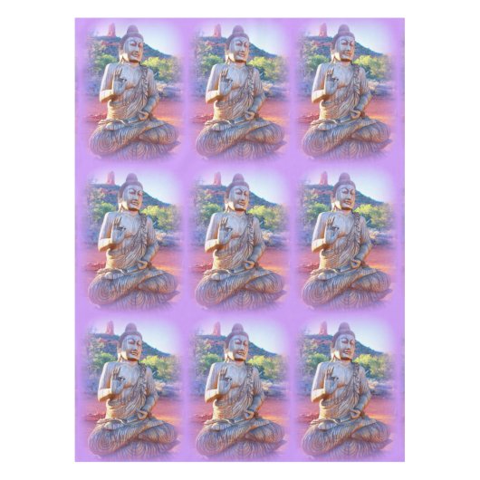 paarse aura meditatie Boeddhas Tafelkleed (Voorkant)