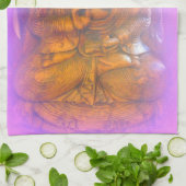 paarse aura meditatie keukenhanddoek van boeddha (Gevouwen)