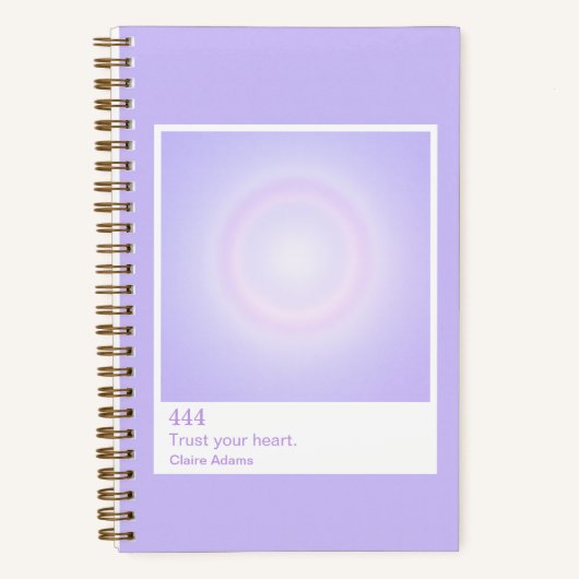 Paarse Aura Swatch Engel Nummer Klein Notitieboek (Voorkant)