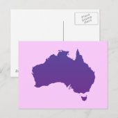 Paarse Australië Briefkaart (Voorkant / Achterkant)