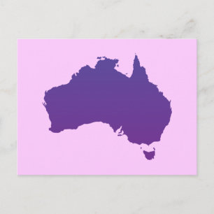 Paarse Australië Briefkaart