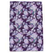 Paarse Australische Wildflower Gift Bag Medium Cadeauzakje (Voorkant)