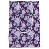 Paarse Australische Wildflower Gift Bag Medium Cadeauzakje (Achterkant)