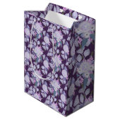 Paarse Australische Wildflower Gift Bag Medium Cadeauzakje (Achterkant Gekanteld)