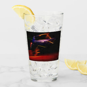 paarse auto dans glas