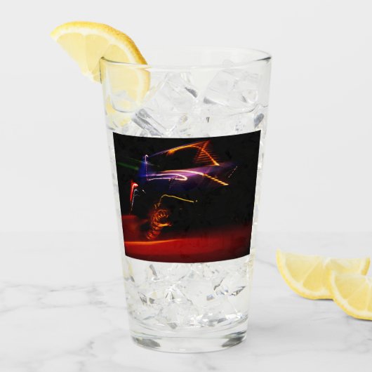 paarse auto dans glas (Voorkant ijs)