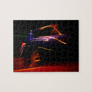 paarse auto dans legpuzzel