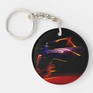 paarse auto dans sleutelhanger