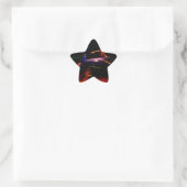 paarse auto dans ster sticker (Tas)