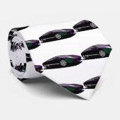 Paarse Auto Stropdas (Opgerold)