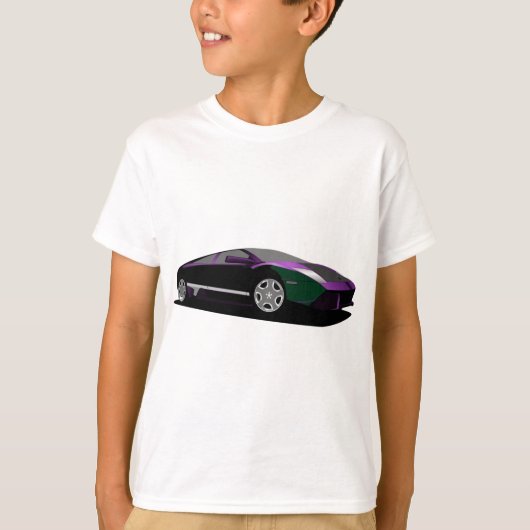 Paarse Auto T-shirt (Voorkant)