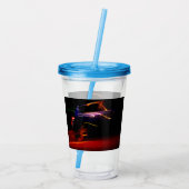 paarse autodans acryl drinkbeker (Achterkant)