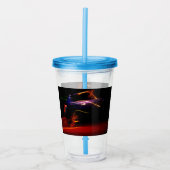 paarse autodans acryl drinkbeker (Voorkant)