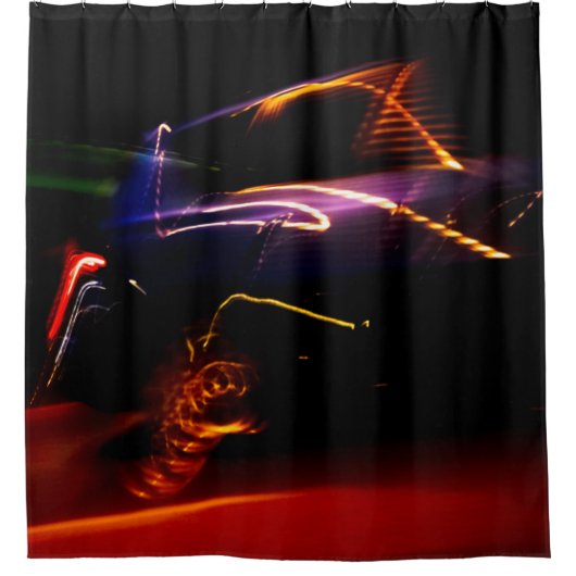 paarse autodans douchegordijn (Voorkant)