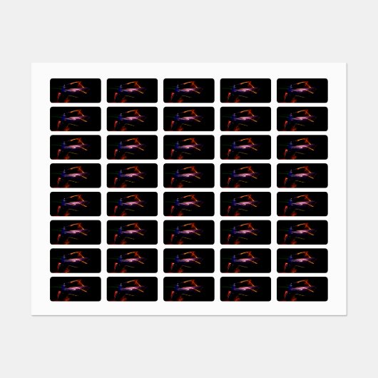 paarse autodans labels (Vel)