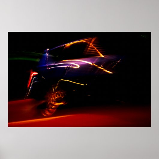 paarse autodans poster (Voorkant)