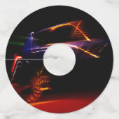 paarse autodans wijnglaslabel (Voorkant)