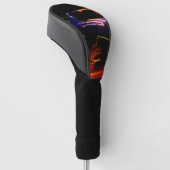 paarse autowedstrijd golfheadcover (Schuin)