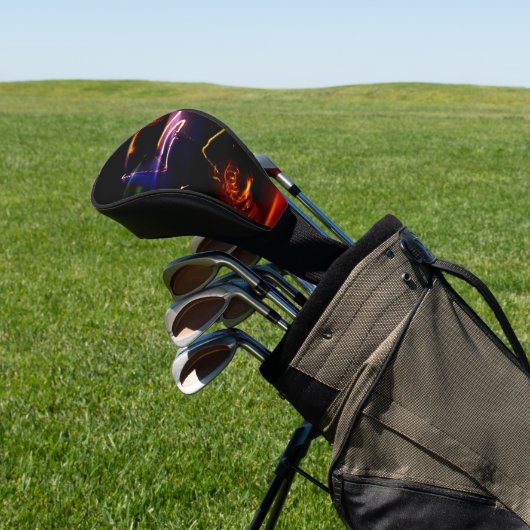 paarse autowedstrijd golfheadcover (Insitu)
