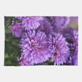 Paarse Autum Mums Theedoek (Horizontaal)