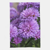 Paarse Autum Mums Theedoek (Verticaal)