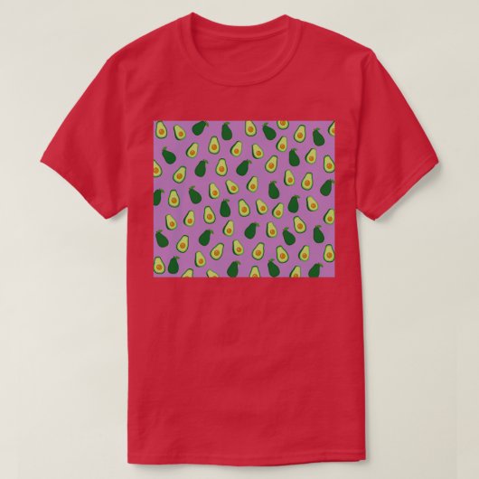 Paarse Avocado T-shirt (Design voorkant)