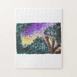 Paarse avond legpuzzel