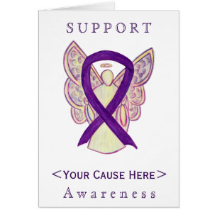 Paarse Awareness Ribbon Angel Gepersonaliseerd Car