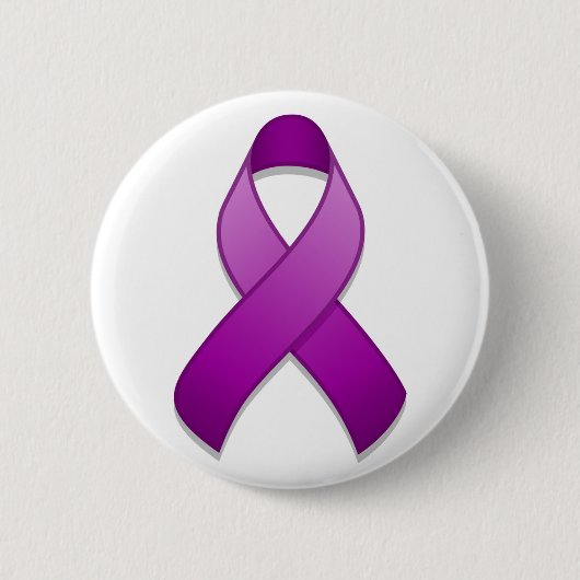 Paarse Awareness Ribbon Button (Voorkant)