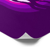 Paarse Axolotl afdrukken Poster (Hoek)