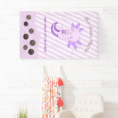 Paarse Axolotl Bubble Boba Tea Verjaardagsfeest Spandoek (Insitu)