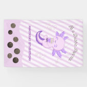 Paarse Axolotl Bubble Boba Tea Verjaardagsfeest Spandoek (Horizontaal)