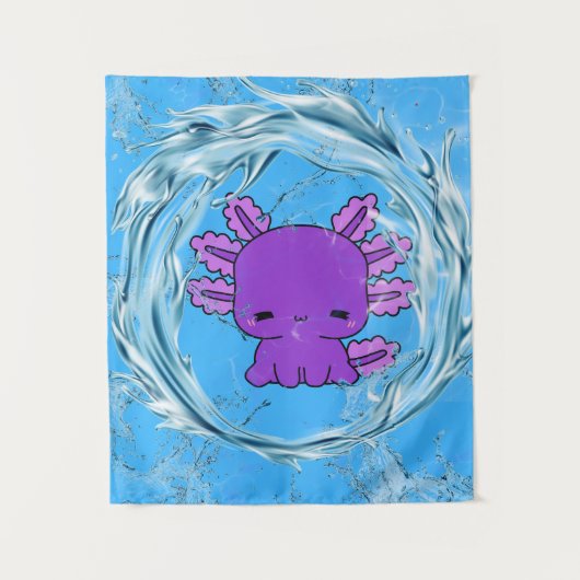 Paarse axolotl wandkleed (Voorkant)