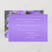 Paarse azalea bloem RSVP-kaarten RSVP Kaartje (Voorkant / Achterkant)