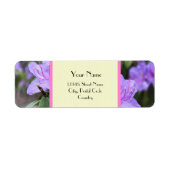  paarse azalea bloemen adresetiketten etiket (Voorkant)