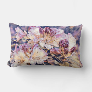 Paarse azeea blossom - waterverf bloemen kussen