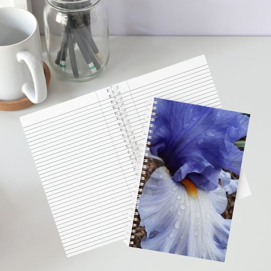 Paarse Baardiris Bloem Notebook Notitieboek