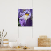Paarse Baardiris Bloem Poster (Keuken)