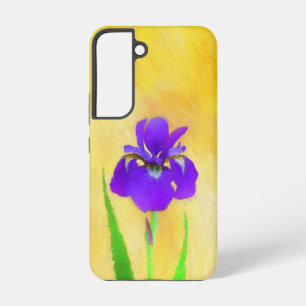 Paarse Baardiris Schilderij - Cute Originele Hond  Samsung Galaxy Hoesje