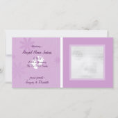 Paarse Baby aankondiging fotokaarten (Voorkant)