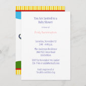 Paarse Baby dinosaurussen — Uitnodiging (Voorkant / Achterkant)