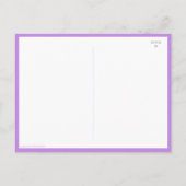 Paarse Baby Draak Dank u, meisje Baby shower Briefkaart (Achterkant)