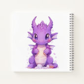 Paarse Baby Dragon Notitieboek (Achterkant)