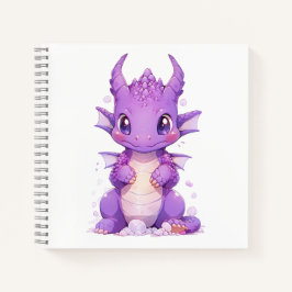 Paarse Baby Dragon Notitieboek