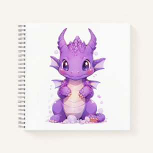 Paarse Baby Dragon Notitieboek