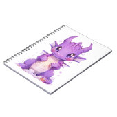 Paarse Baby Dragon Notitieboek (Linkerzijde)